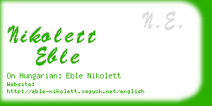 nikolett eble business card